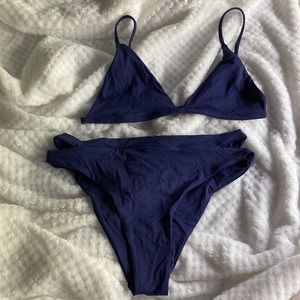 Toast Swim Cut out Bottom in blue ribbon, S